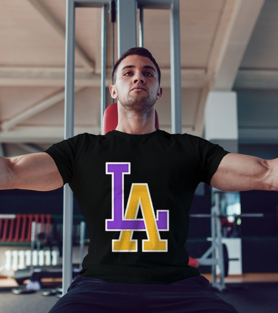 Los Angeles Lakers Purple Gold LA T-Shirt
