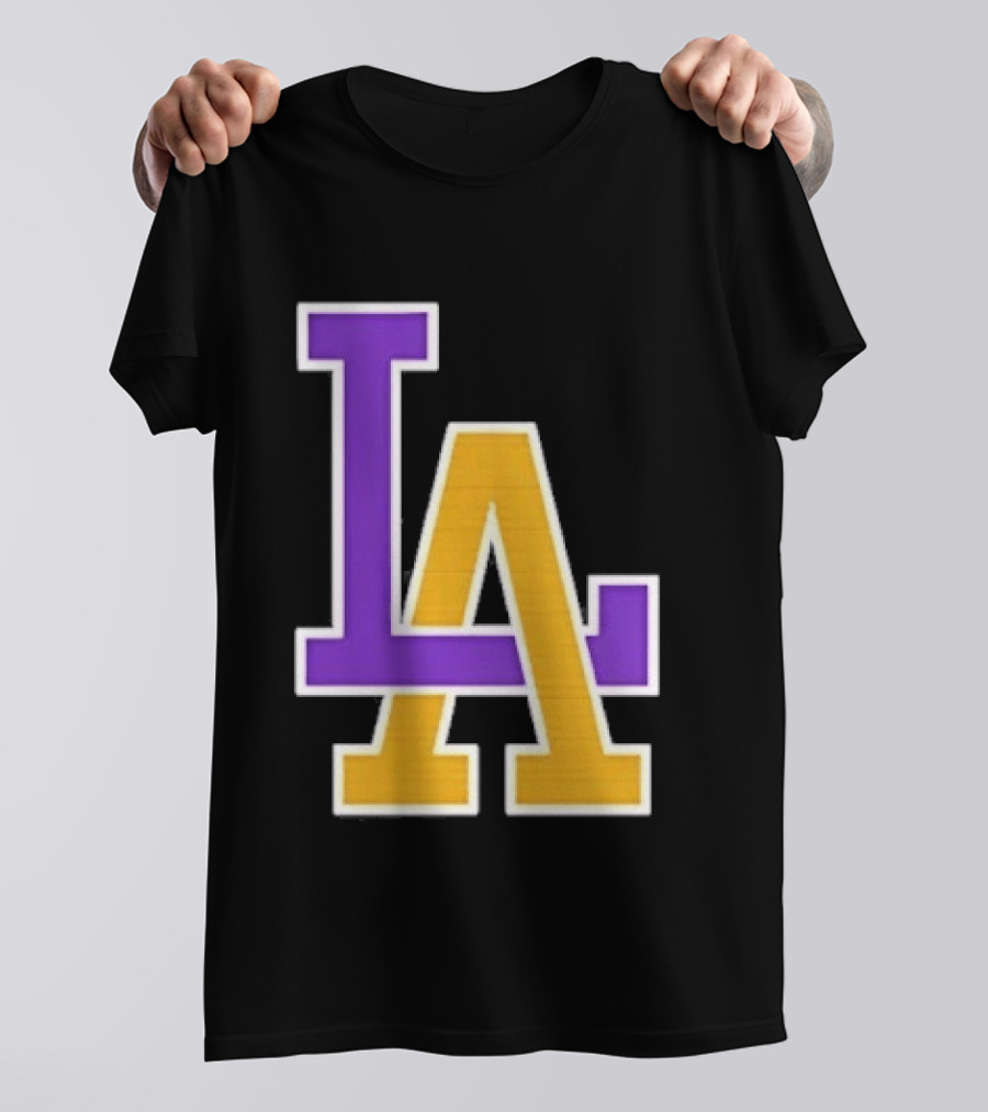 Los Angeles Lakers Purple Gold LA T-Shirt