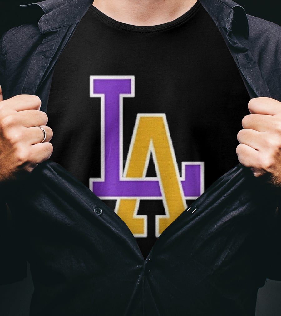 Los Angeles Lakers Purple Gold LA T-Shirt