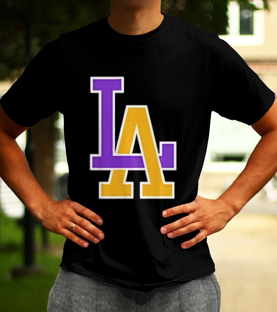 Los Angeles Lakers Purple Gold LA T-Shirt