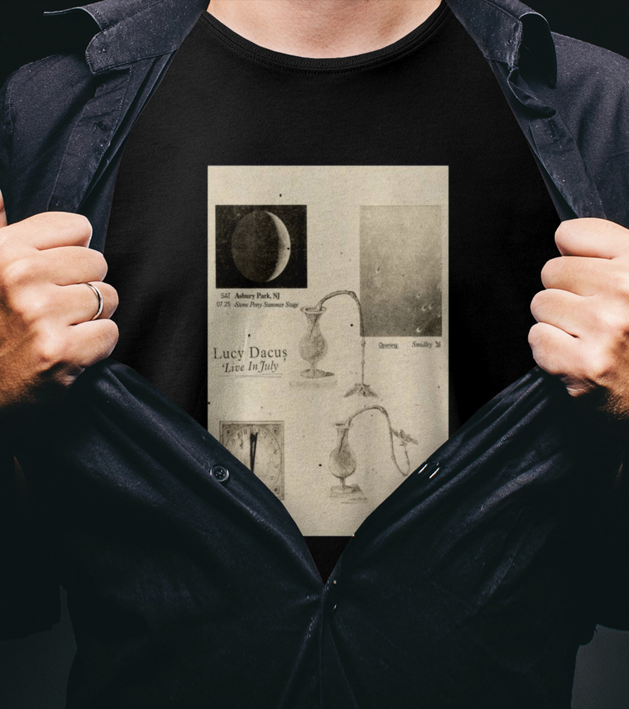 Lucy Dacus Live In July Asbury Park NJ Stone Pony Summer Stage 07 25 Opening Smidley Moon Stage T-Shirt