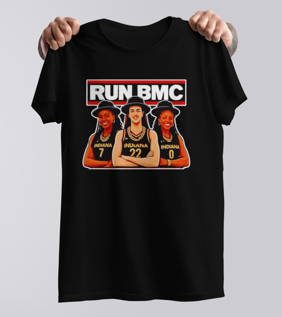 Indiana Fever Stars Run BMC Caitlin Clark Basketball Team Collaboration T-Shirt