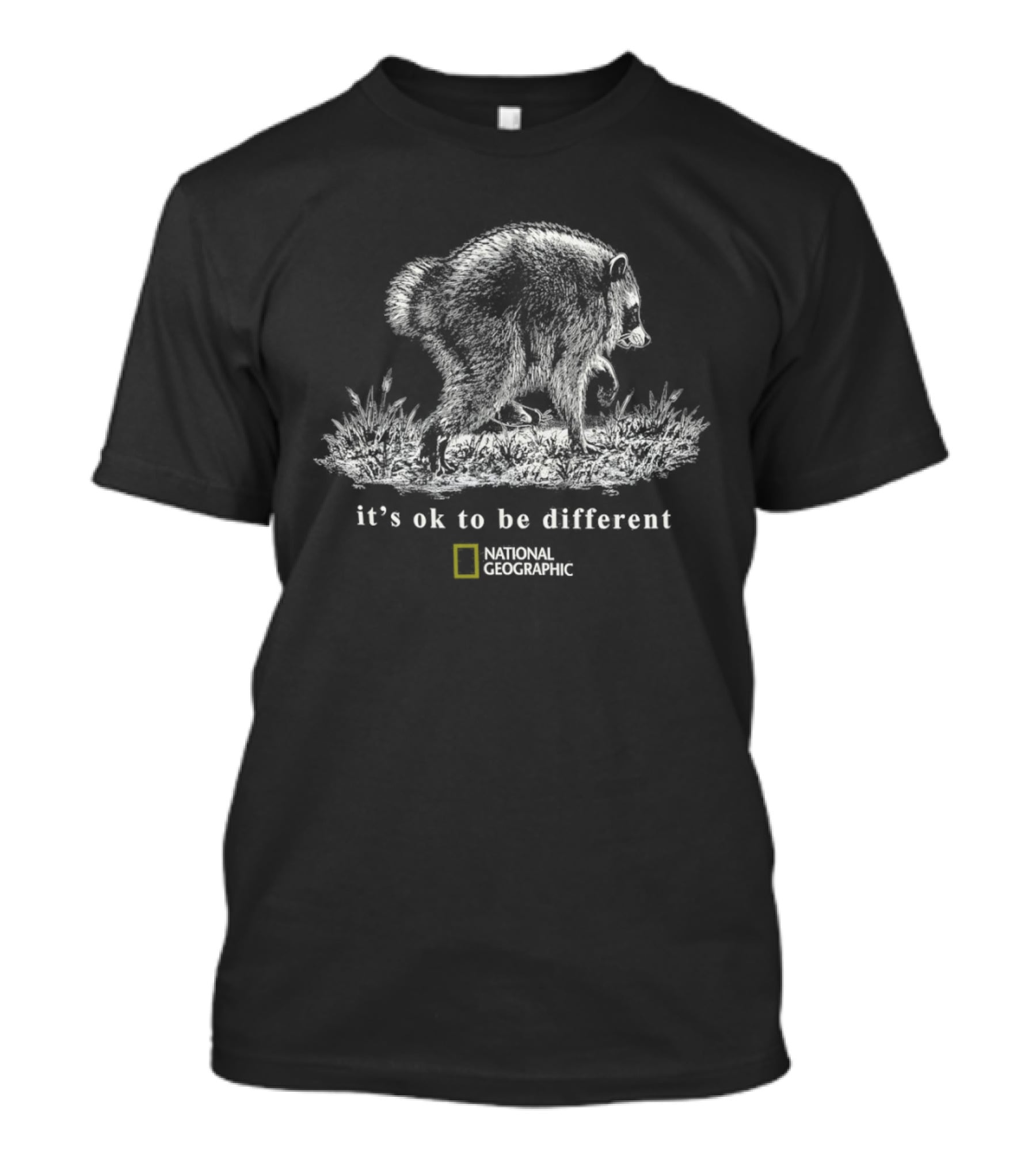 Jimothy Raccoon National Geographic It's Ok To Be Different T-Shirt