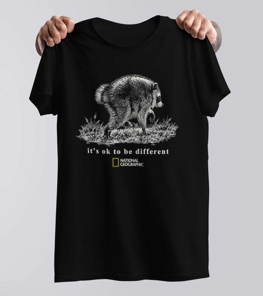 Jimothy Raccoon National Geographic It's Ok To Be Different T-Shirt