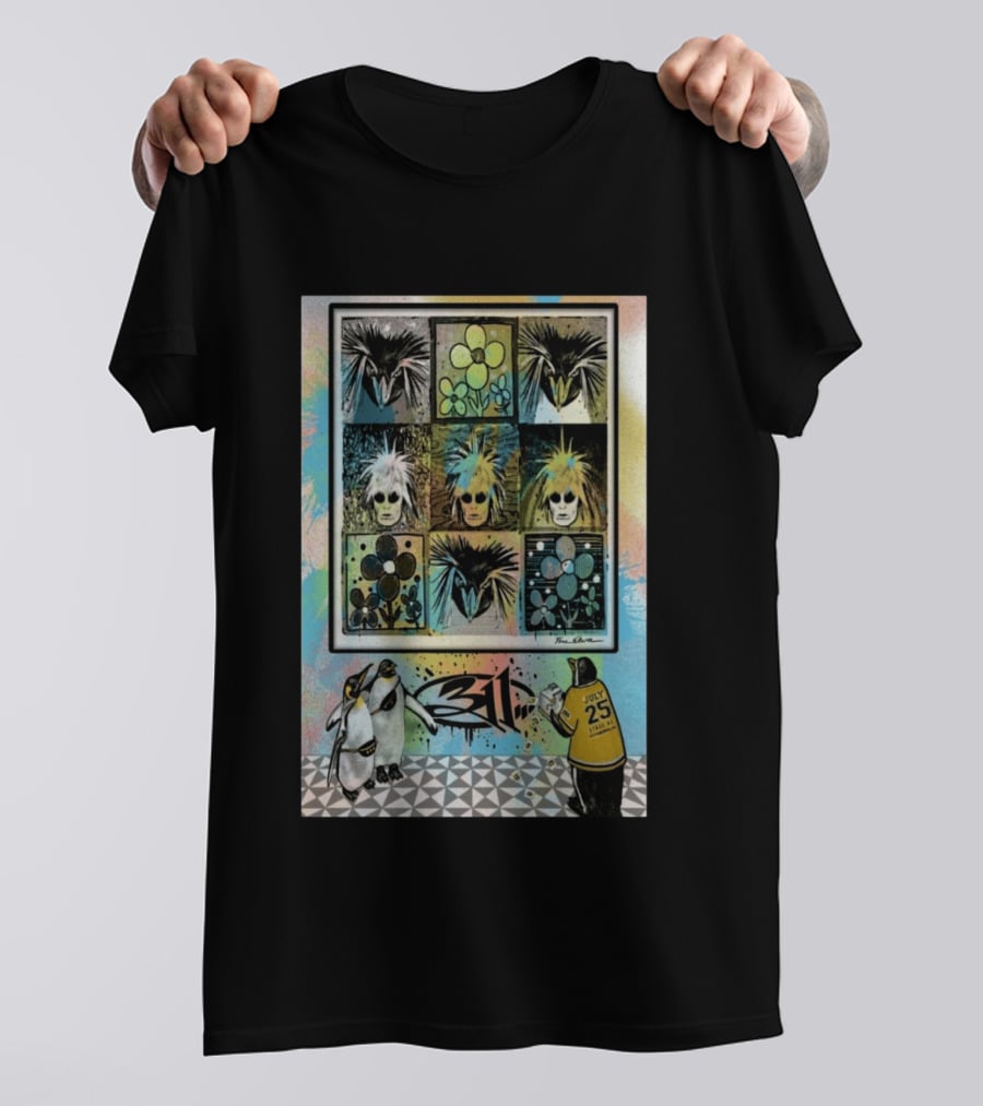 311 July 25 2026 Pittsburgh PA Penguins And Flowers By PaleoDesigns T-Shirt