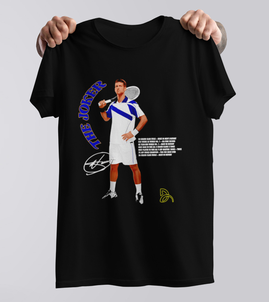 Novak Djokovic The Joker Tennis Champion Signature T-Shirt