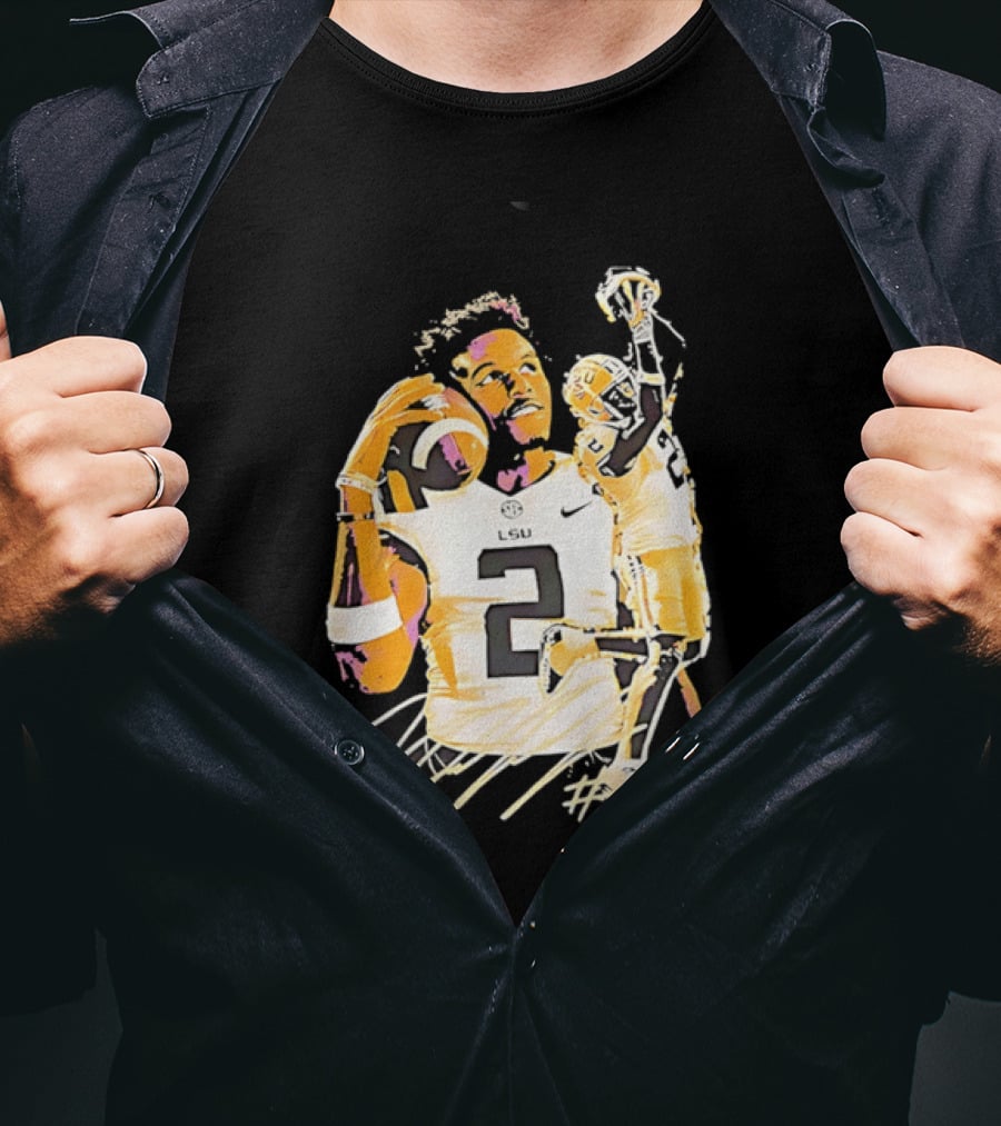 Odell Beckham Jr. LSU Tigers Football Number 2 NCAA T-Shirt
