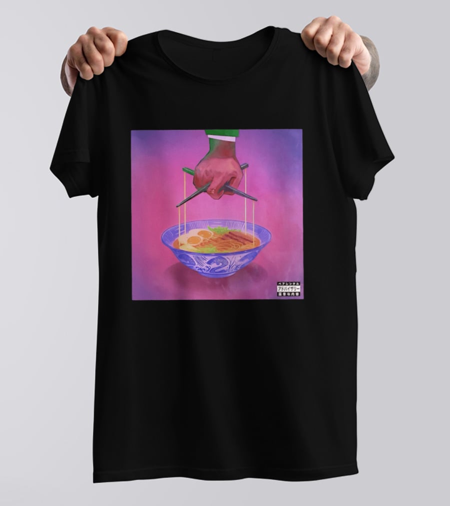 Parental Advisory Explicit Content Ramen Puppet Master Japanese Noodles Bowl T-Shirt