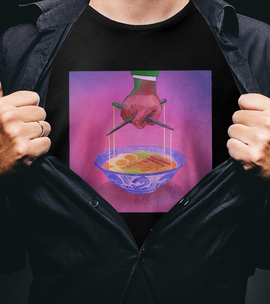 Parental Advisory Explicit Content Ramen Puppet Master Japanese Noodles Bowl T-Shirt