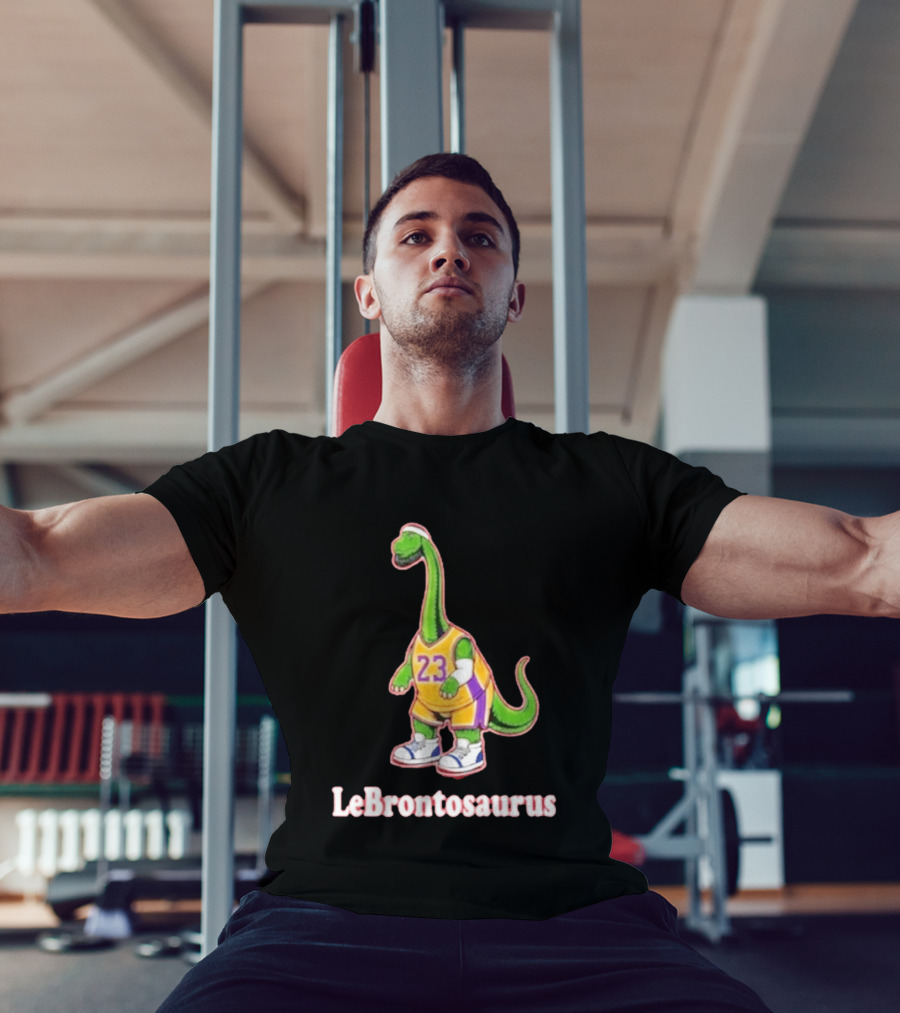 LeBrontosaurus Dinosaur Wearing Jersey 23 Basketball T-Shirt