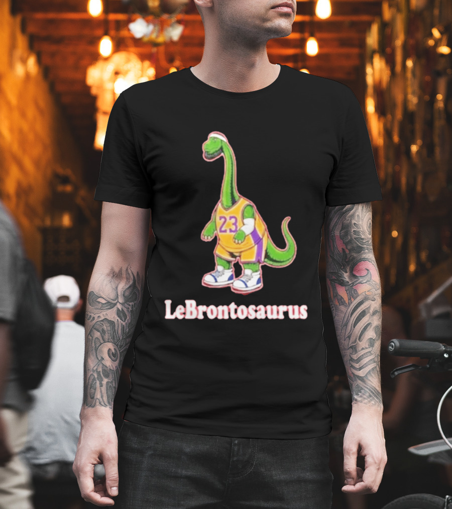 LeBrontosaurus Dinosaur Wearing Jersey 23 Basketball T-Shirt