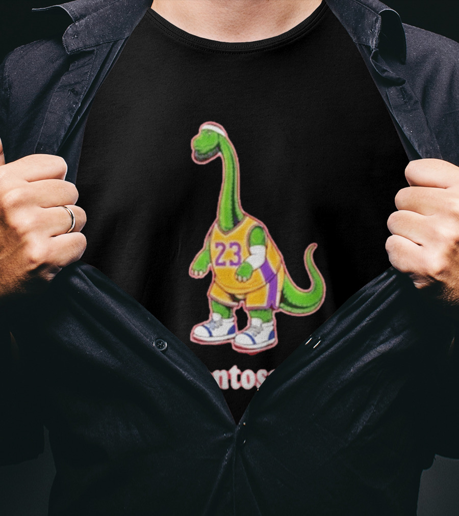 LeBrontosaurus Dinosaur Wearing Jersey 23 Basketball T-Shirt