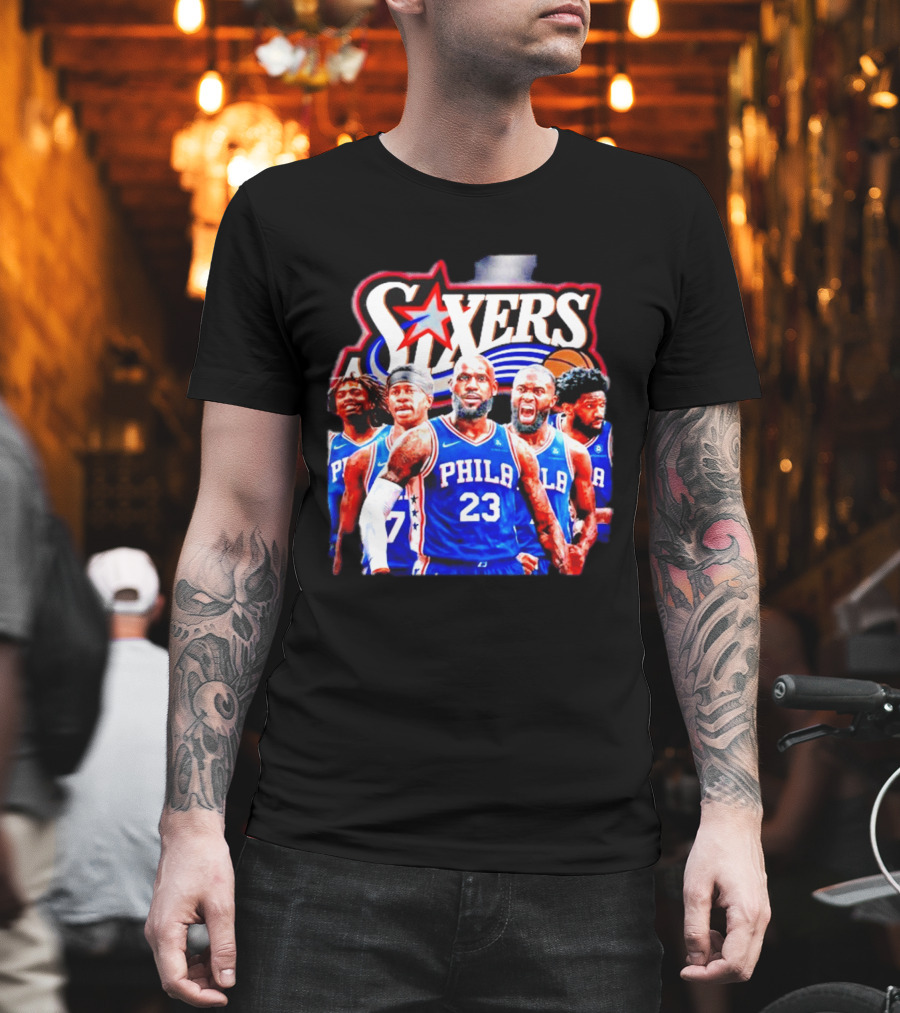 Philadelphia 76ers Star Players PHILA Jersey Sixers Basketball Team T-Shirt
