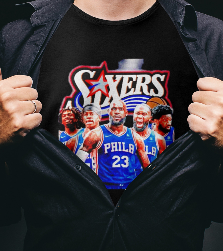 Philadelphia 76ers Star Players PHILA Jersey Sixers Basketball Team T-Shirt