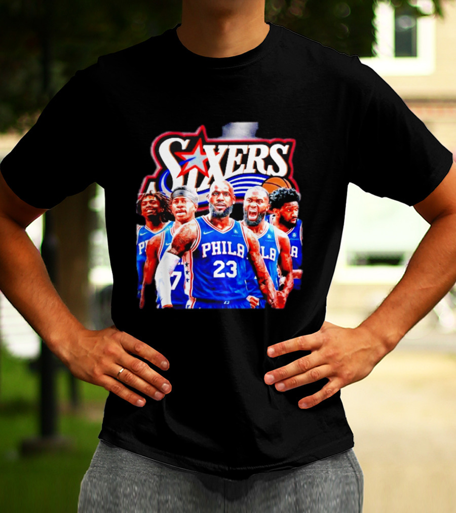Philadelphia 76ers Star Players PHILA Jersey Sixers Basketball Team T-Shirt