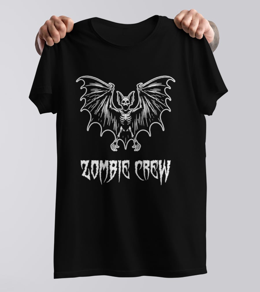 Skeleton Bat Zombie Crew Halloween Horror Aesthetic T-Shirt