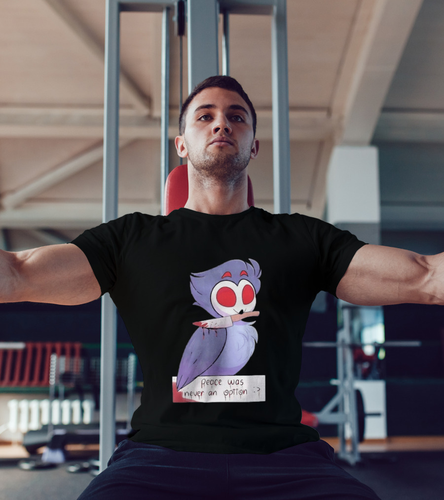 Stolas Helluva Boss Peace Was Never An Option Owl With Knife T-Shirt
