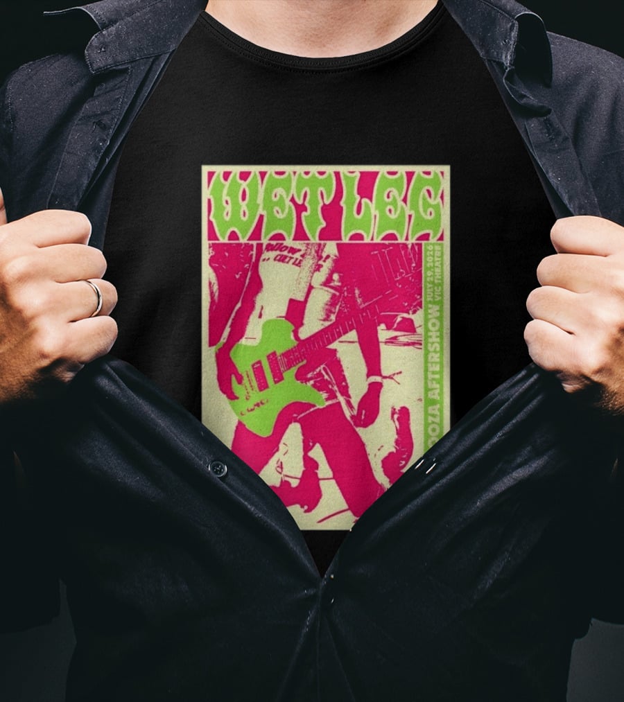 Wet Leg July 29 2026 Lollapalooza Aftershow Vic Theatre Chicago IL T-Shirt