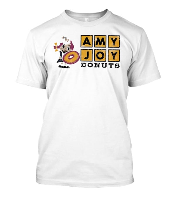 Amy Joy Donuts Retro Cartoon Character With Donut Image T-Shirt