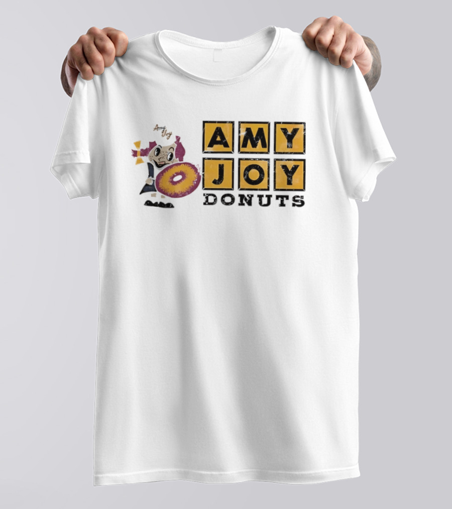 Amy Joy Donuts Retro Cartoon Character With Donut Image T-Shirt
