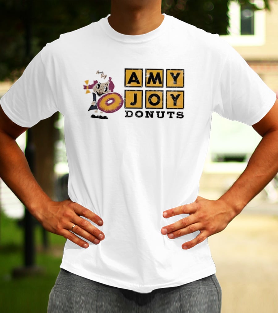 Amy Joy Donuts Retro Cartoon Character With Donut Image T-Shirt
