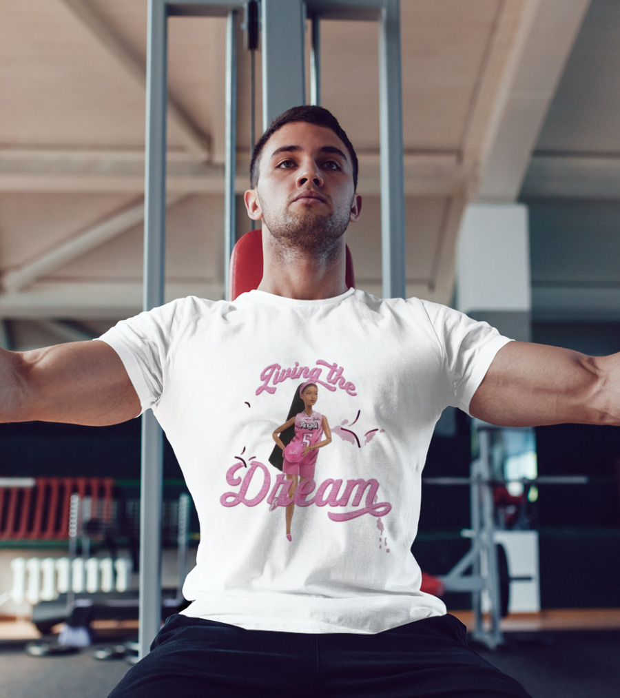 Living The Dream Barbie Angel 5 Basketball T-Shirt