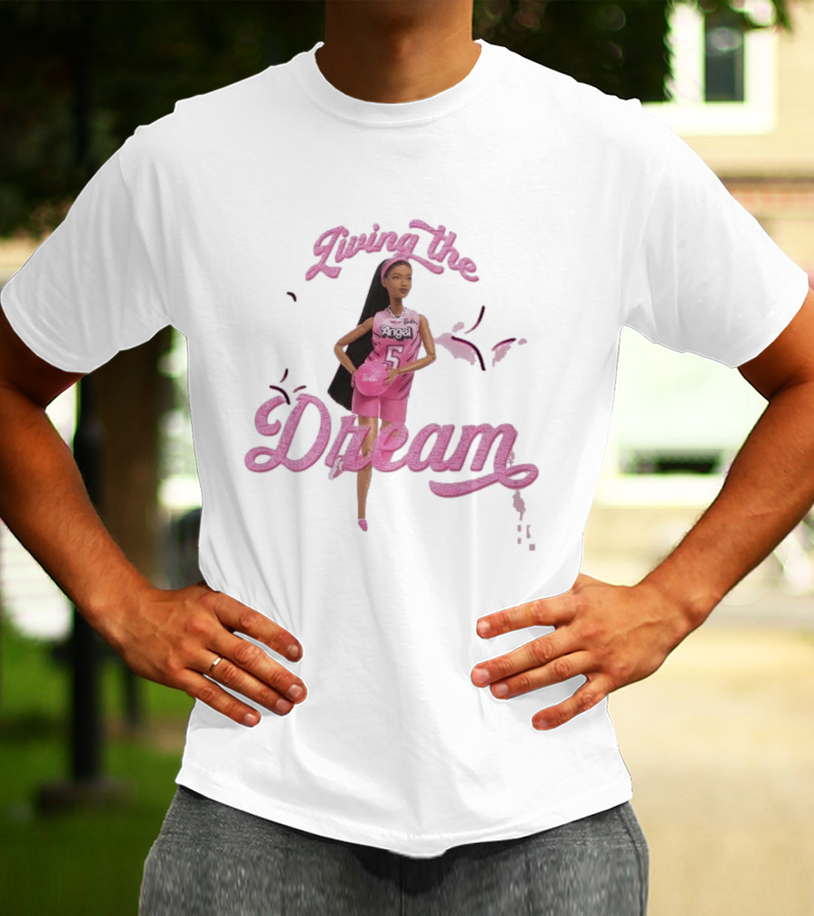 Living The Dream Barbie Angel 5 Basketball T-Shirt