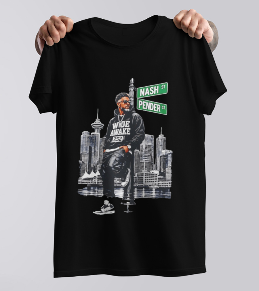 Wide Awake 252 Nash Street Pender Street Urban Skyline T-Shirt