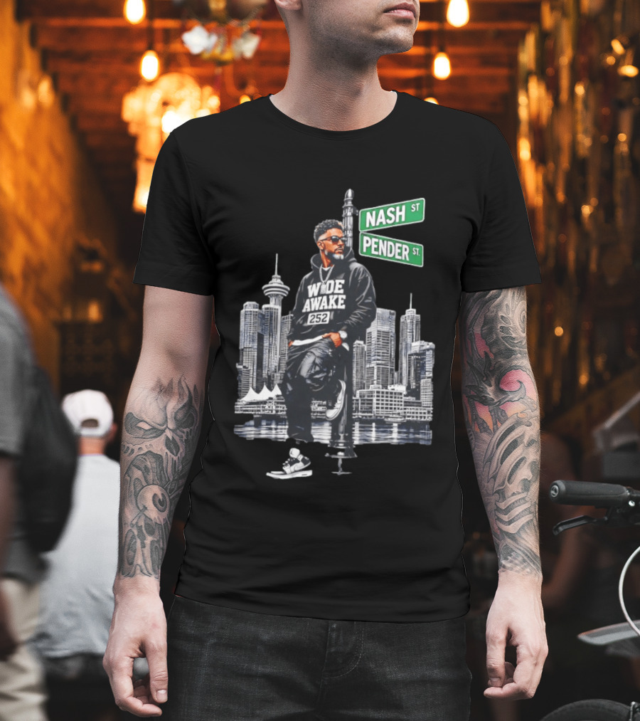 Wide Awake 252 Nash Street Pender Street Urban Skyline T-Shirt