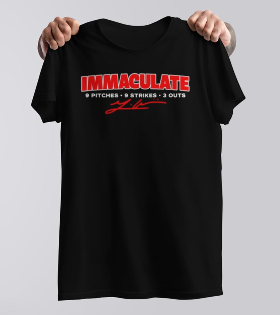 IMMACULATE 9 Pitches 9 Strikes 3 Outs T-Shirt