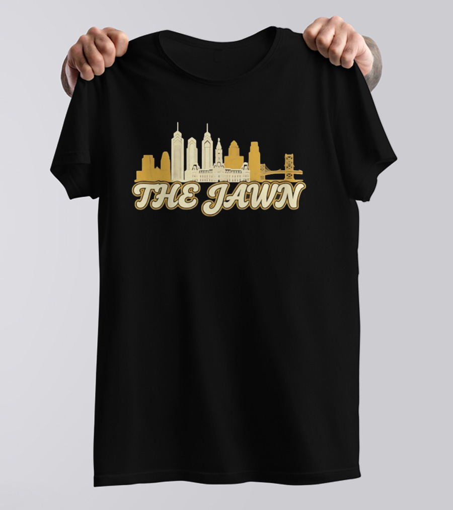 The Jawn Philadelphia Skyline LeBron James Philadelphia 76ers Basketball NBA T-Shirt