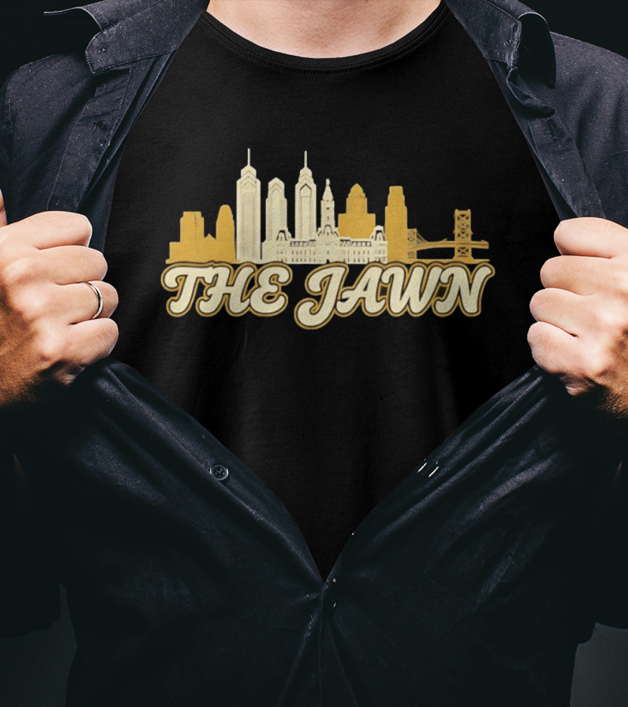 The Jawn Philadelphia Skyline LeBron James Philadelphia 76ers Basketball NBA T-Shirt