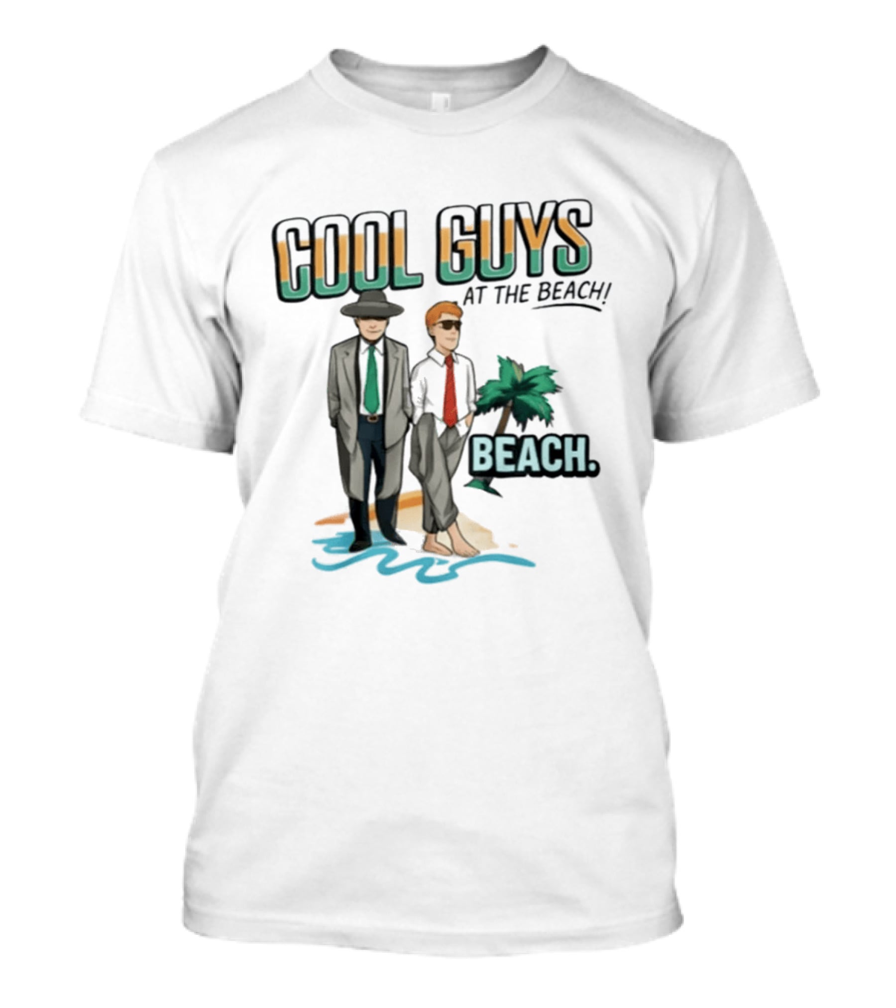 Cool Guys At The Beach Beach T-Shirt