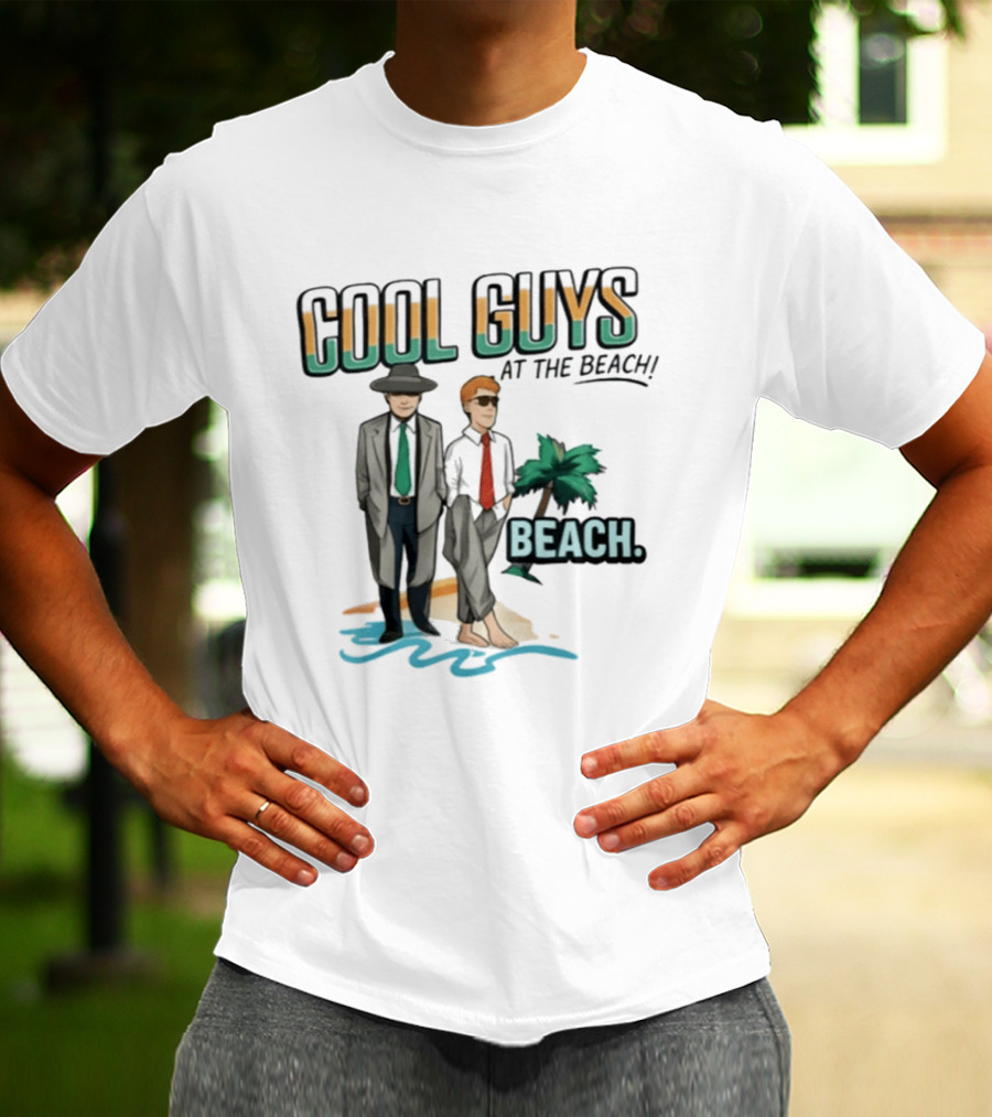 Cool Guys At The Beach Beach T-Shirt