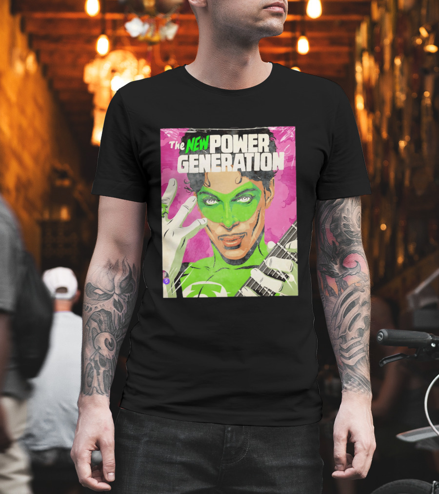 The New Power Generation Prince Green Lantern Guitar Hero T-Shirt