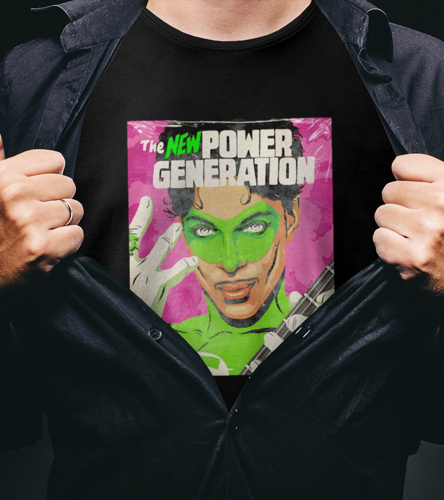 The New Power Generation Prince Green Lantern Guitar Hero T-Shirt