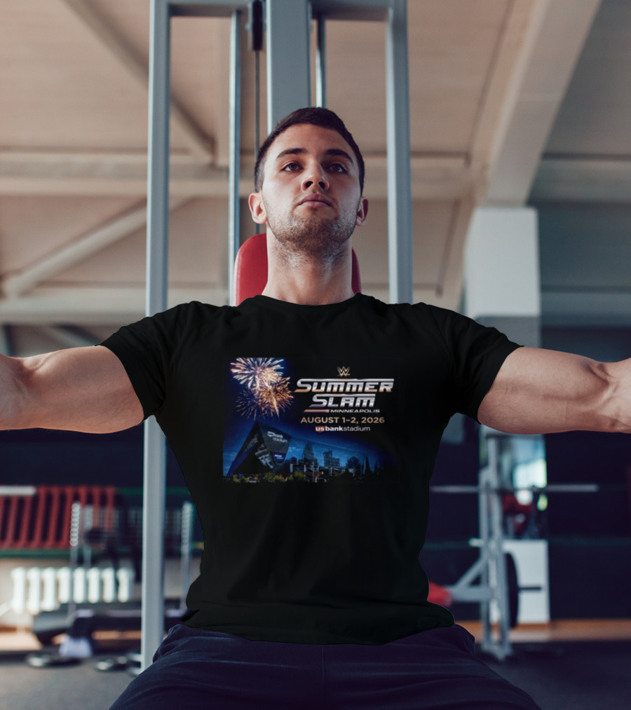 WWE SummerSlam Minneapolis August 1 2 2026 US Bank Stadium Event T-Shirt