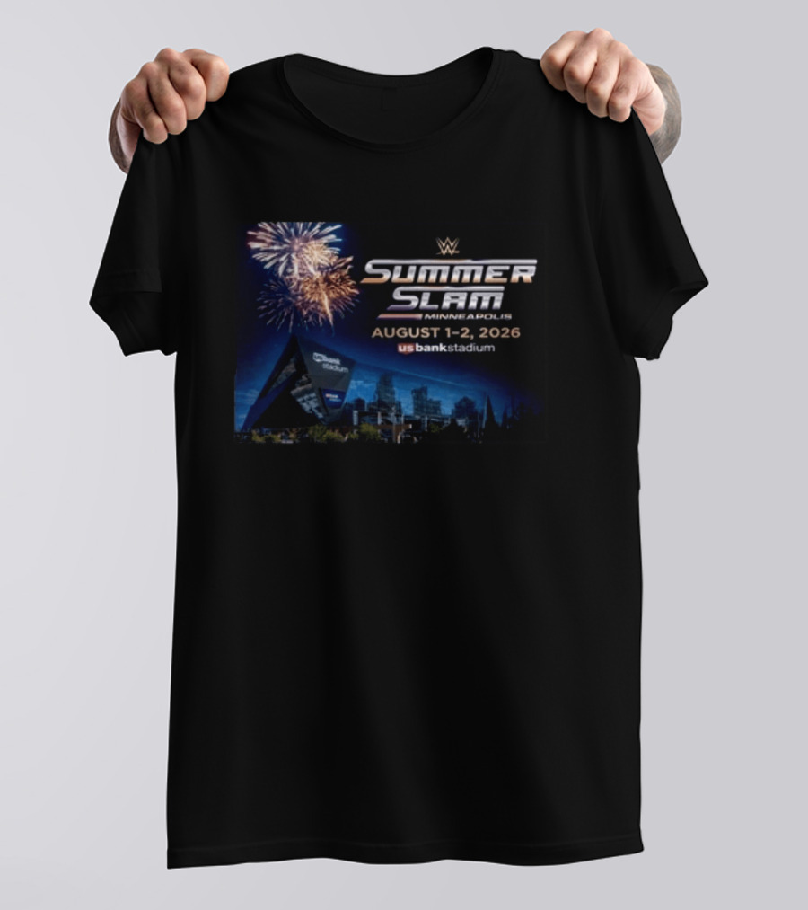 WWE SummerSlam Minneapolis August 1 2 2026 US Bank Stadium Event T-Shirt