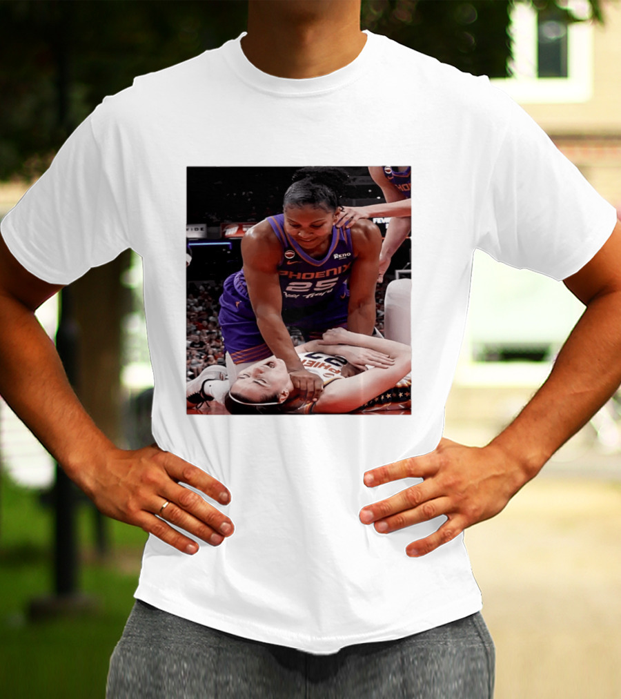 Brittney Griner Phoenix Mercury Caitlin Clark Indiana Fever NBA WNBA Crossover Moment T-Shirt