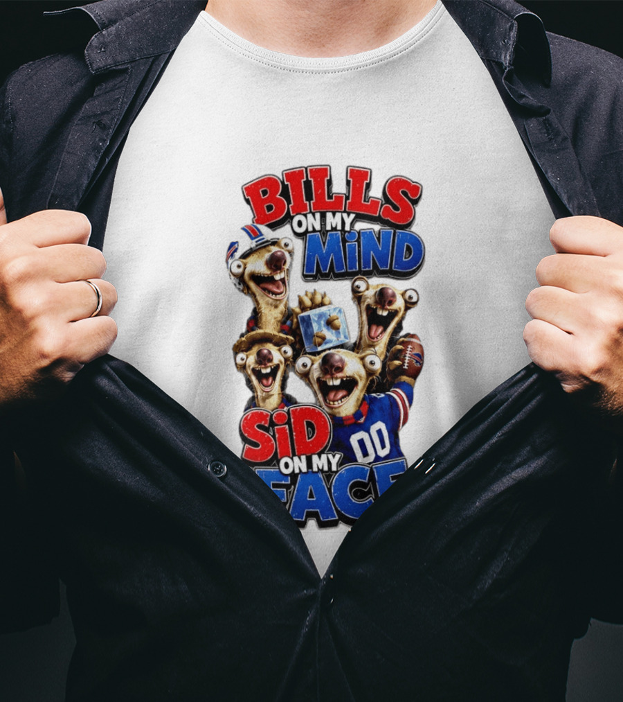 Buffalo Bills On My Mind Funny Sid Character Face Creation T-Shirt