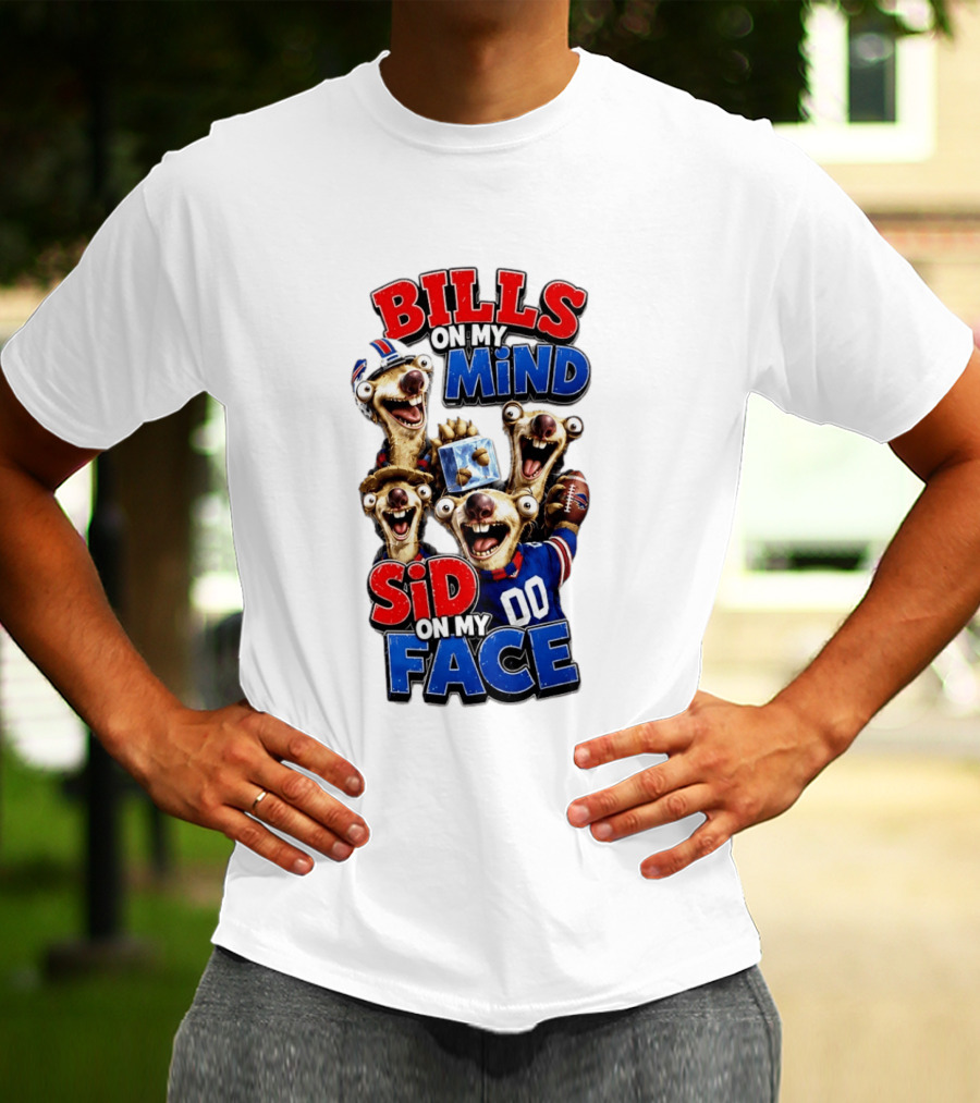 Buffalo Bills On My Mind Funny Sid Character Face Creation T-Shirt