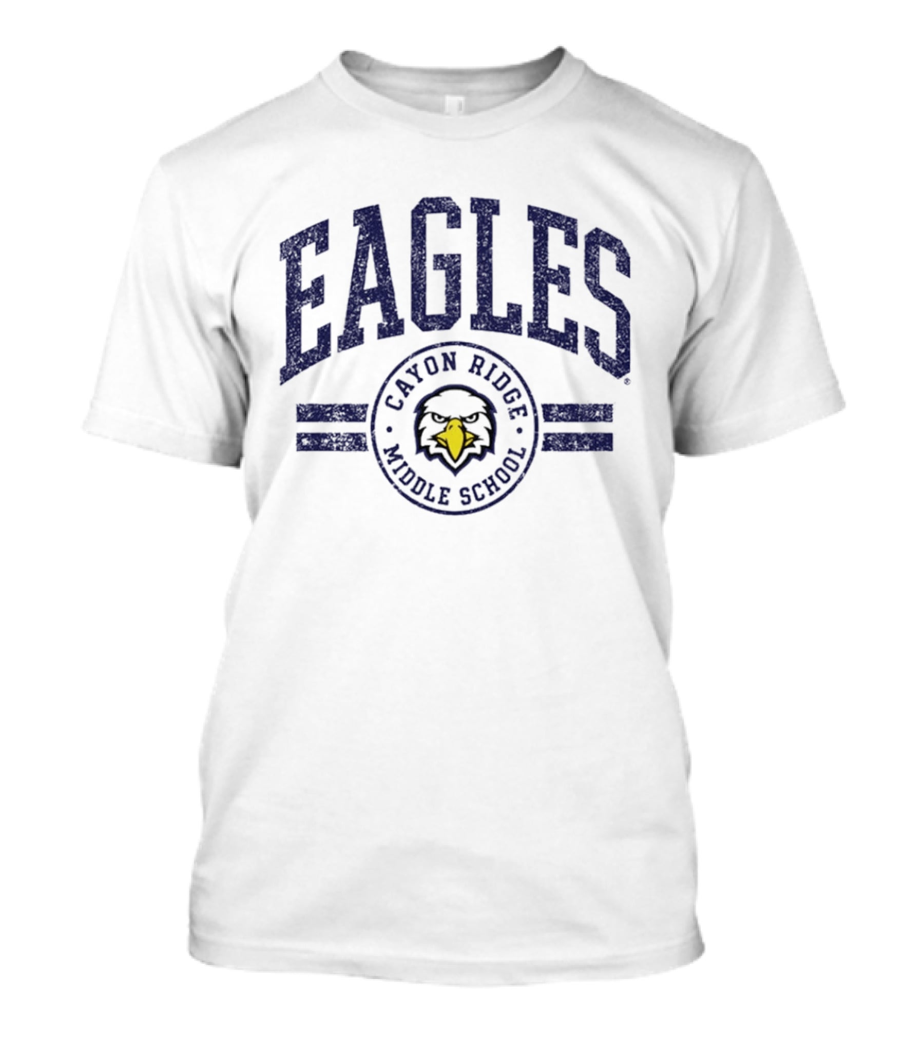Canyon Ridge Middle School Eagles Trio Arc Lines T-Shirt