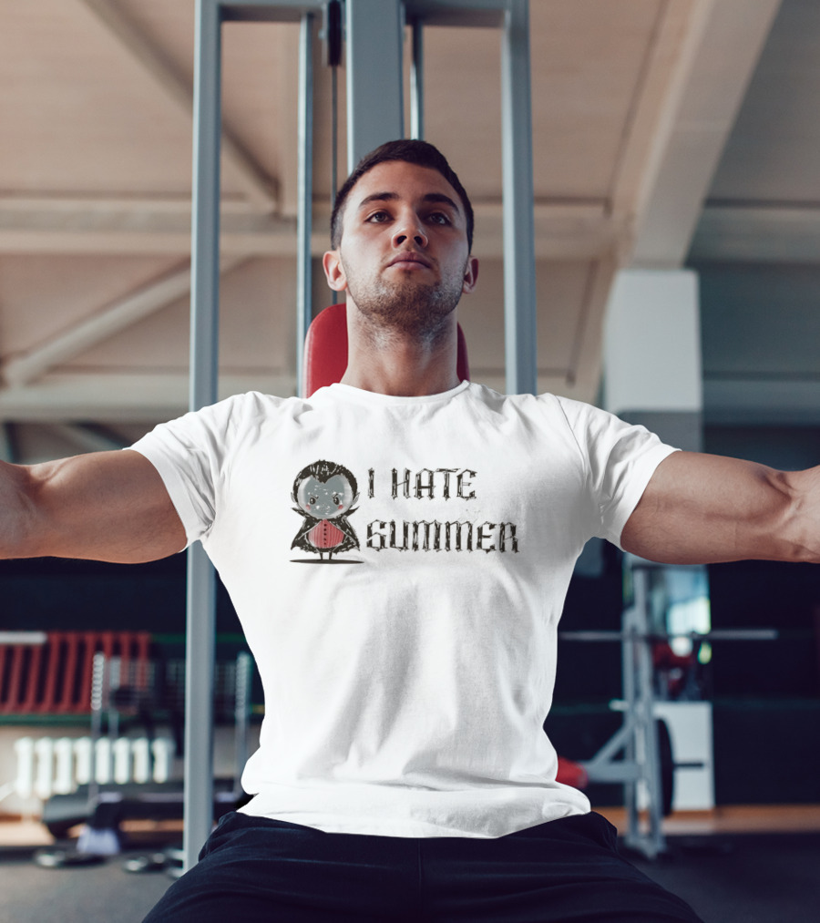 Dracula I Hate Summer Cute Vampire Comic T-Shirt