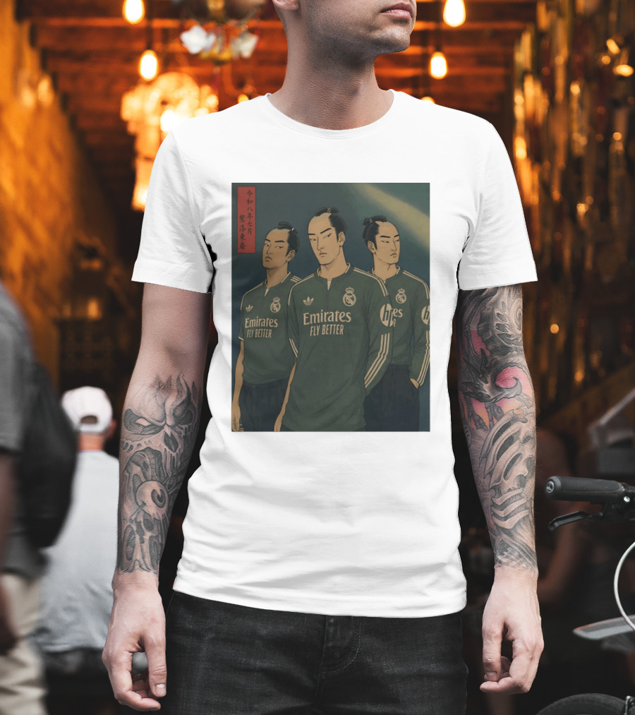 Emirates Fly Better Real Madrid Adidas Samurai Japanese T-Shirt
