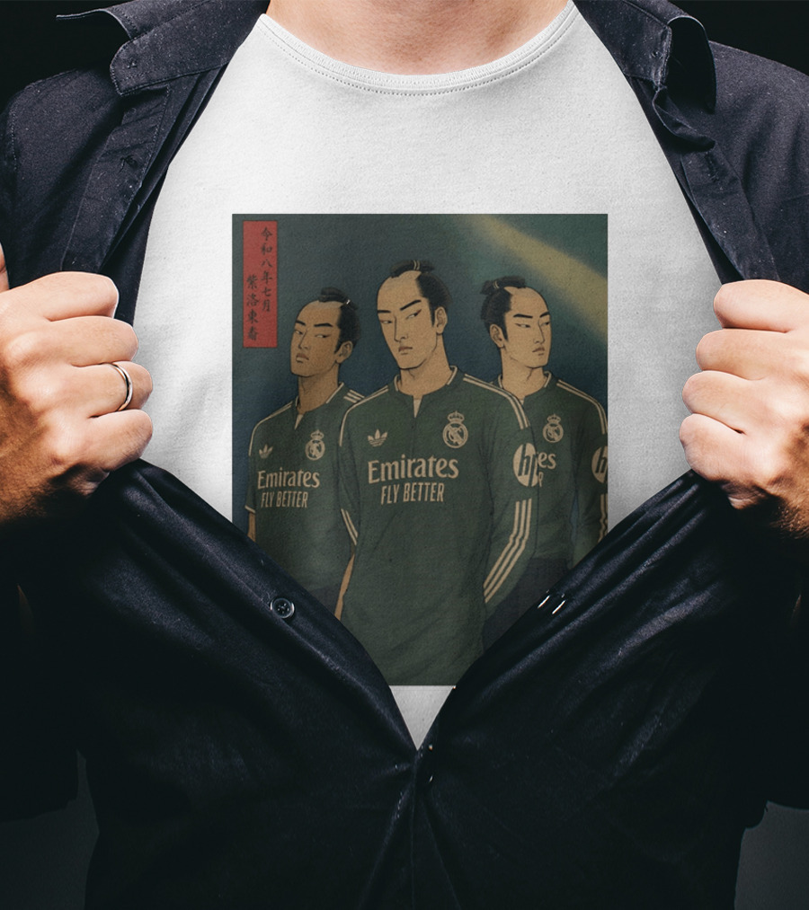 Emirates Fly Better Real Madrid Adidas Samurai Japanese T-Shirt