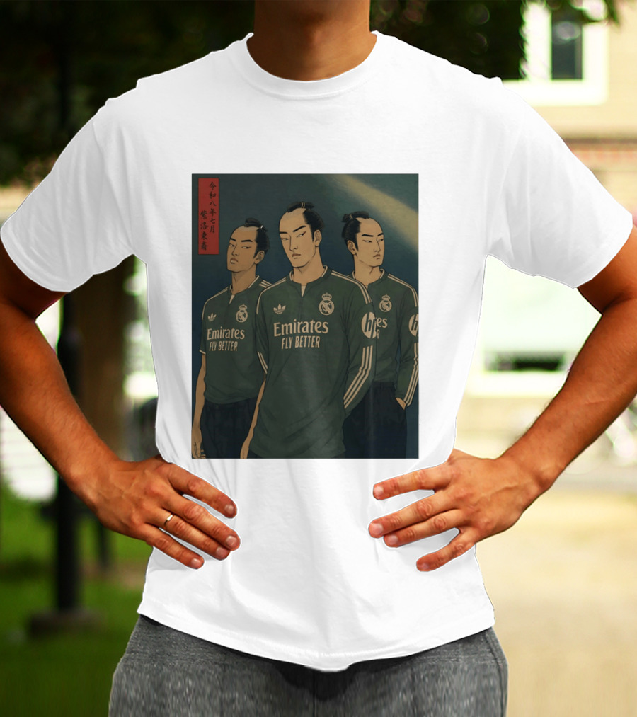 Emirates Fly Better Real Madrid Adidas Samurai Japanese T-Shirt