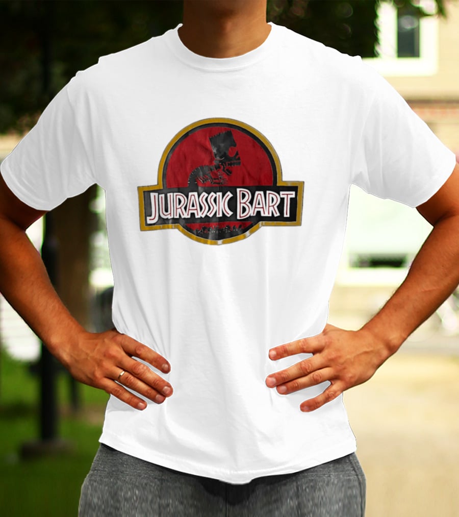 Jurassic Bart The Simpsons Dinosaur Skeleton T-Shirt