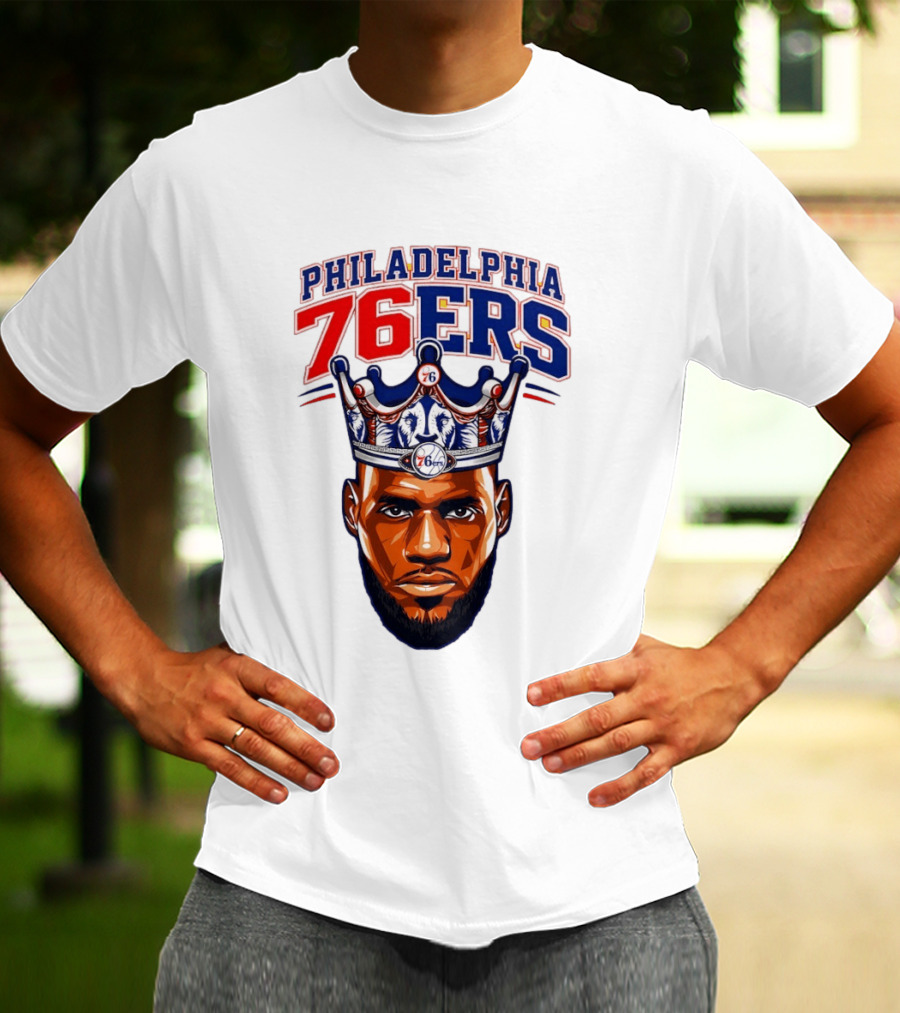 Philadelphia 76ers Lebron James 23 Basketball King Crown T-Shirt