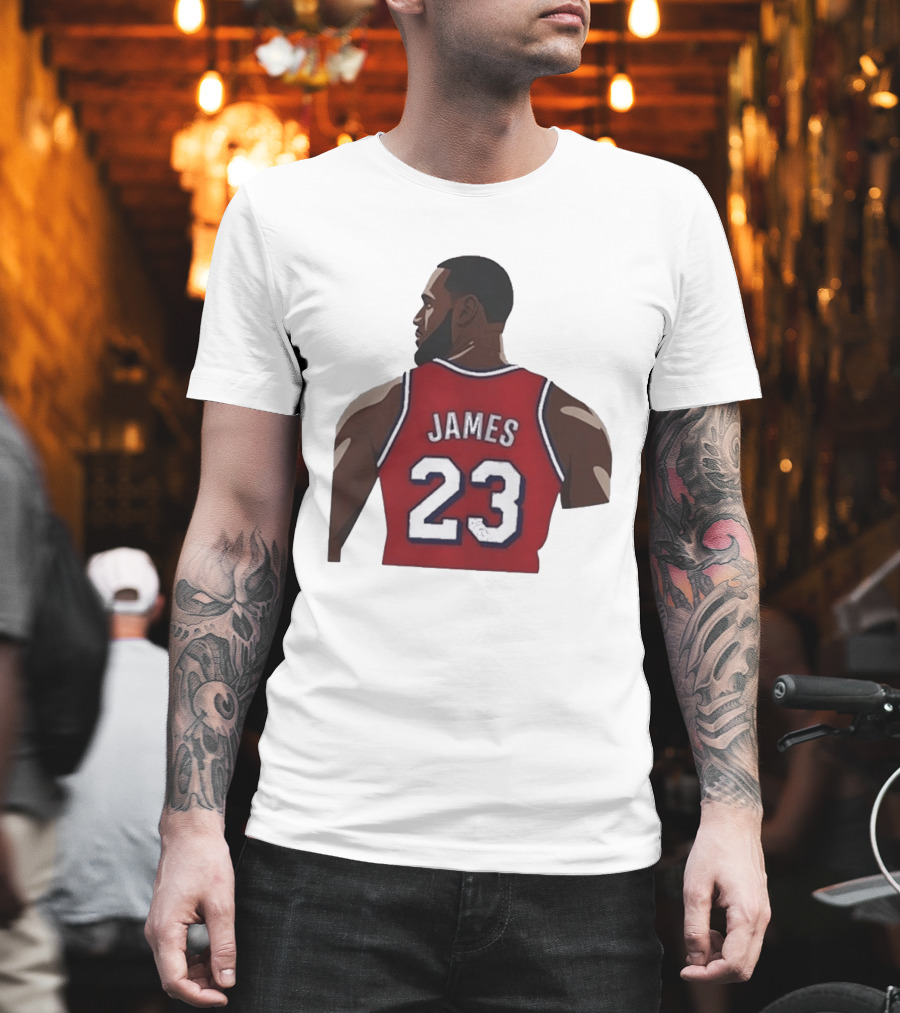 LeBron James 23 Philadelphia 76ers NBA Basketball Lakers Jersey T-Shirt