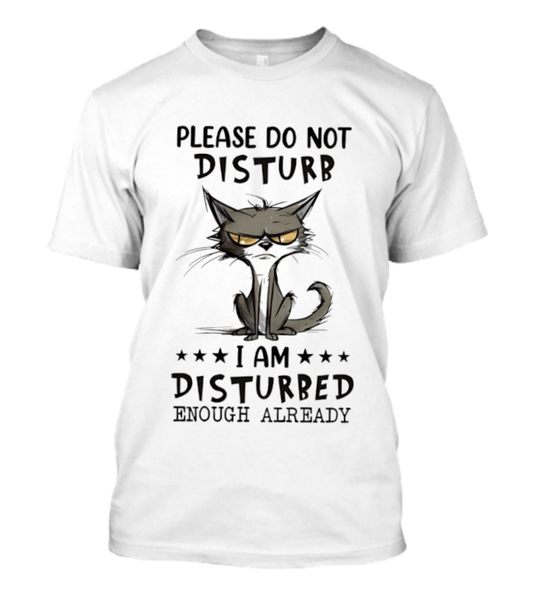 Please Do Not Disturb I Am Disturbed Enough Already Cat T-Shirt